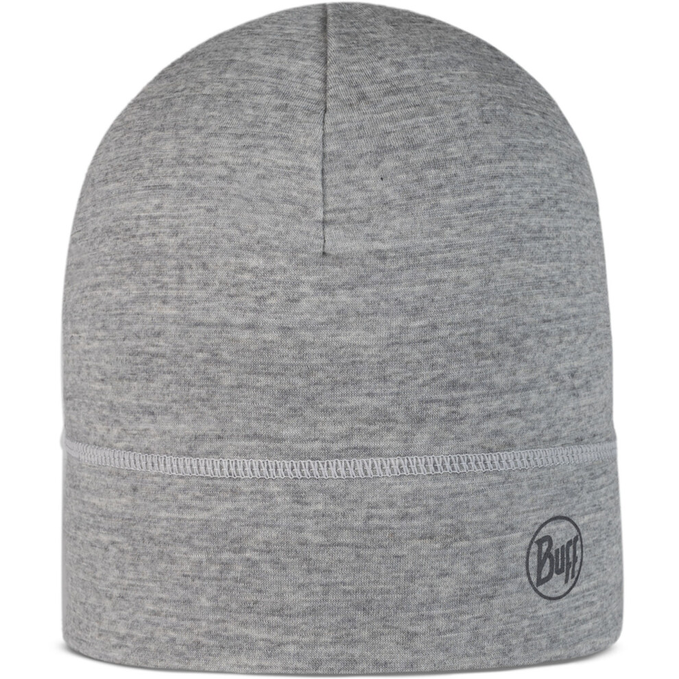 (One Size, Light Grey) Buff Unisex Merino Wool Lightweight Warm Winter Beanie Hat