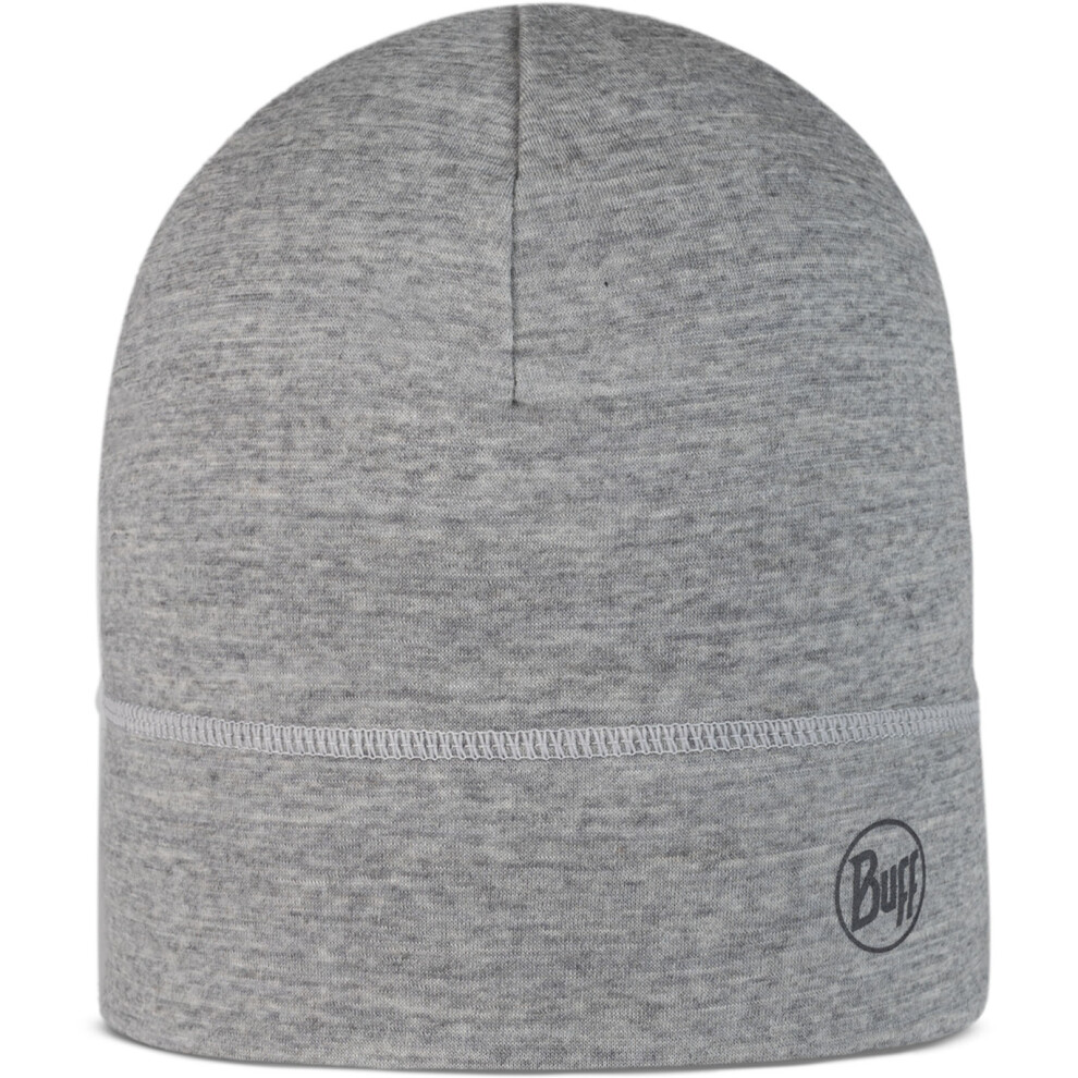 Buff (One Size, Light Grey) Unisex Merino Wool Lightweight Warm Winter Beanie Hat