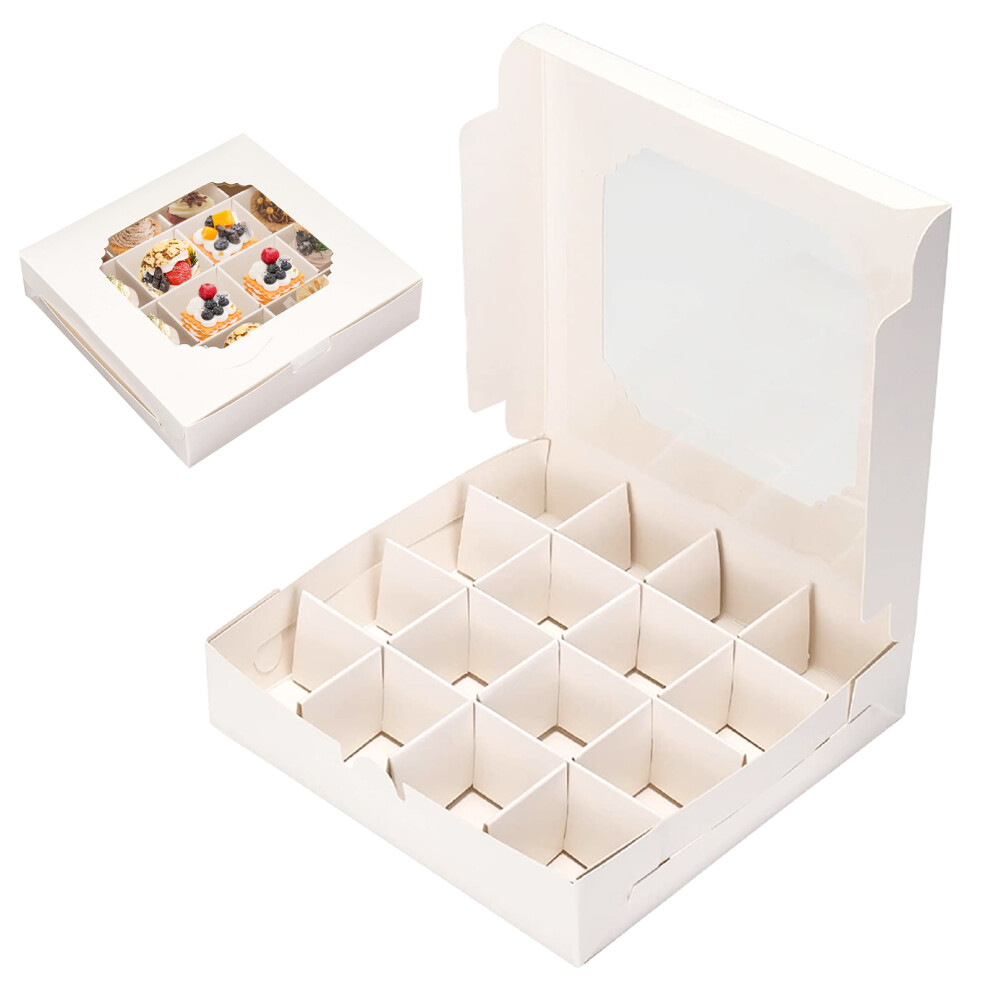 20X Empty Pick Mix Sweet Boxes with Inserts White Display Gift Box