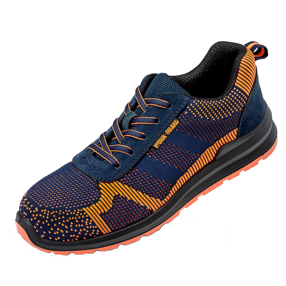 (6.5 UK, Navy/Orange) Result Work-Guard Unisex Adults Suede Trim Safety Trainer