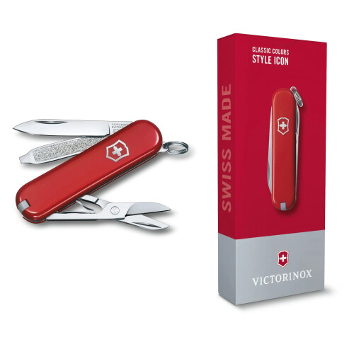 Victorinox (red) Victorinox CLASSIC Swiss army knife - Style Icon Colour collection - Gift boxed