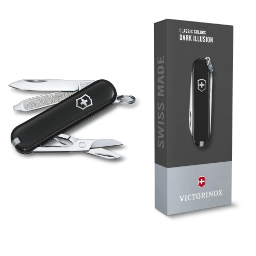 Victorinox (black) Victorinox CLASSIC Swiss army knife - Style Icon Colour collection - Gift boxed