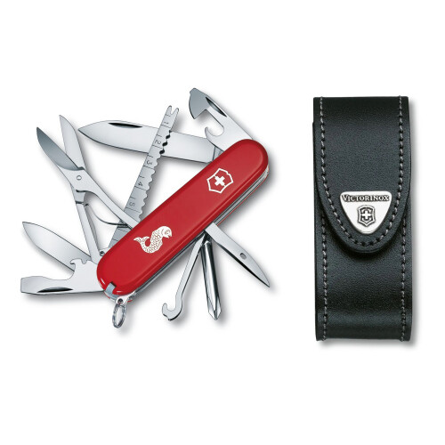 Victorinox Victorinox FISHERMAN Swiss army knife - angler 18 function - black leather pouch