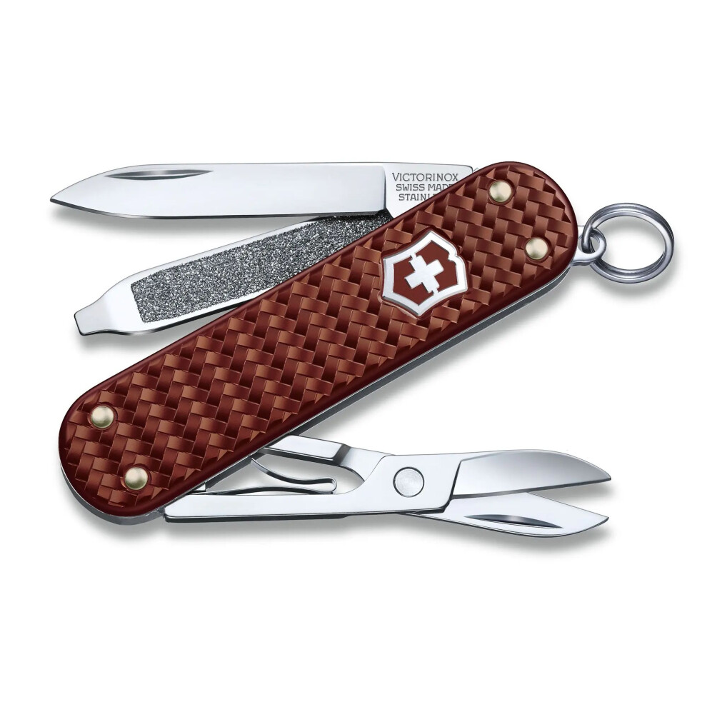 (brown) Victorinox CLASSIC PRECIOUS ALOX swiss army knife - Special Edition - Gift Box