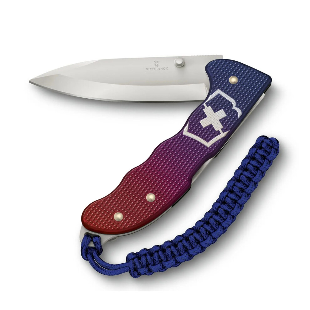 Victorinox Evoke Alox Blue/Red - One handed Special edition with paracord - gift boxed