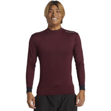 (M, Wine) Quiksilver Mens Highline Long Sleeve UV Protect Surf Rash Guard Vest Top