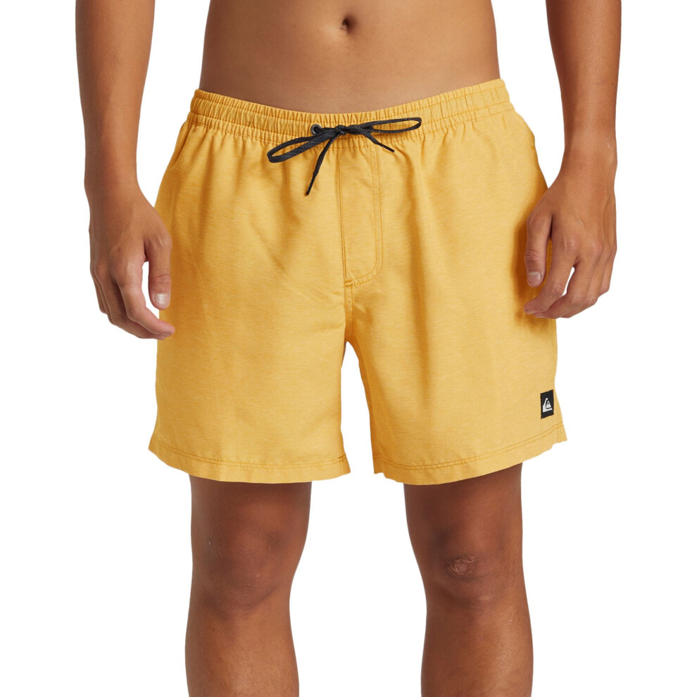 (S, Radient Yellow) Quiksilver Mens Everyday Delux Volley 15" Swim Swimming Trunks Shorts