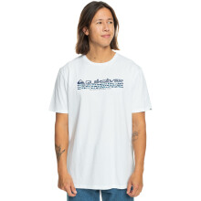 (M, White) Quiksilver Mens Omni Fill Short Sleeve Crew Neck Cotton T-Shirt Top Tee