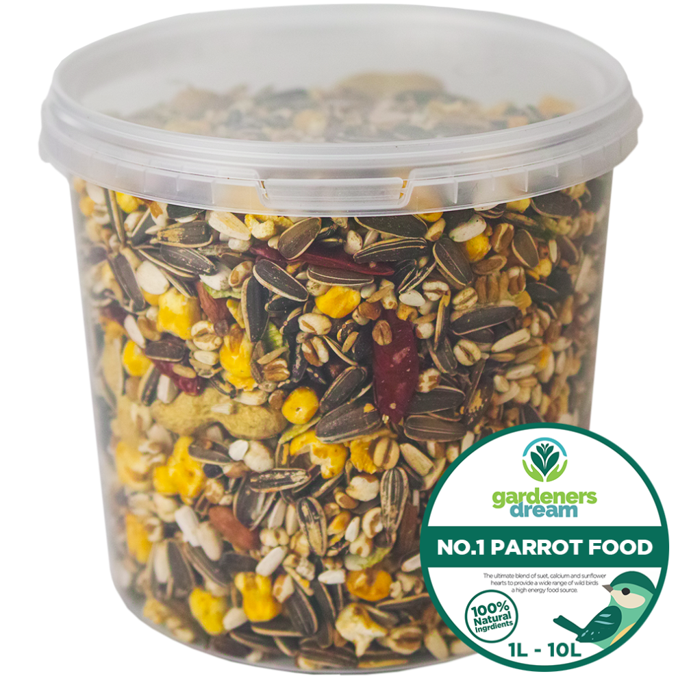 GardenersDream NO1 Parrot Food - High Energy Bird Nut Seed Oat Feed Tub Mix