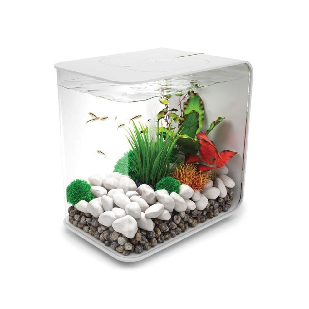 Biorb Flow 15L Aquarium, With Mcr Led Lighting And Heater Pack White