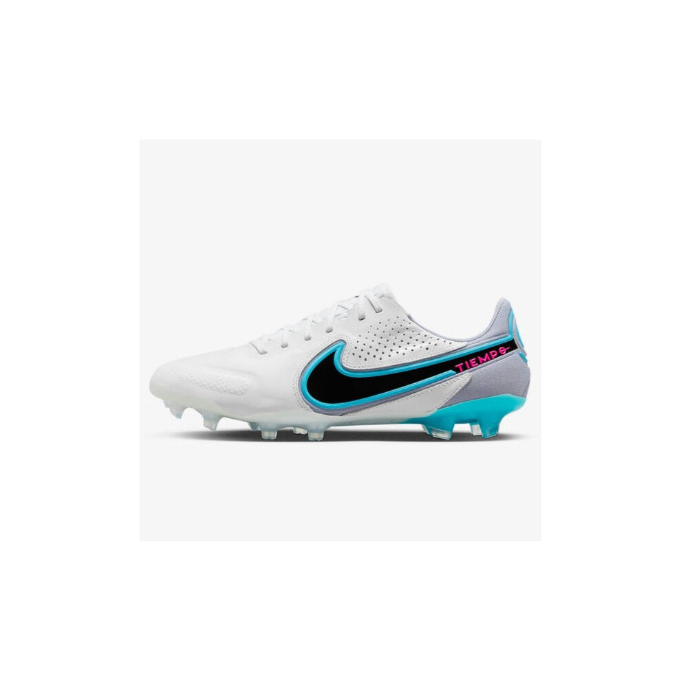 (White/Baltic Blue/Pink Blast/Black, UK7) Nike Tiempo Legend 9 Elite FG Firm Ground Men's Football Boots