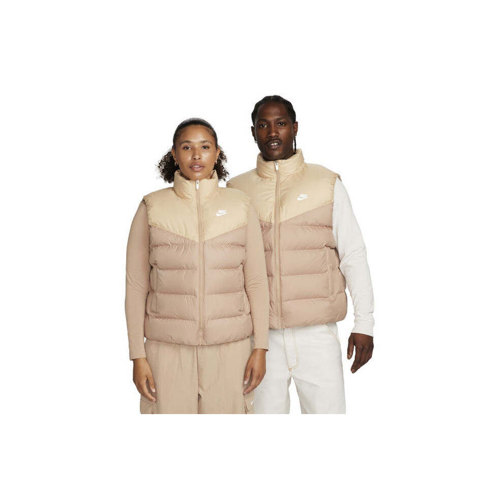 (HEMP/SESAME/WHITE, M) Nike Women's Sportswear Therma-FIT Windrunner Down Vest