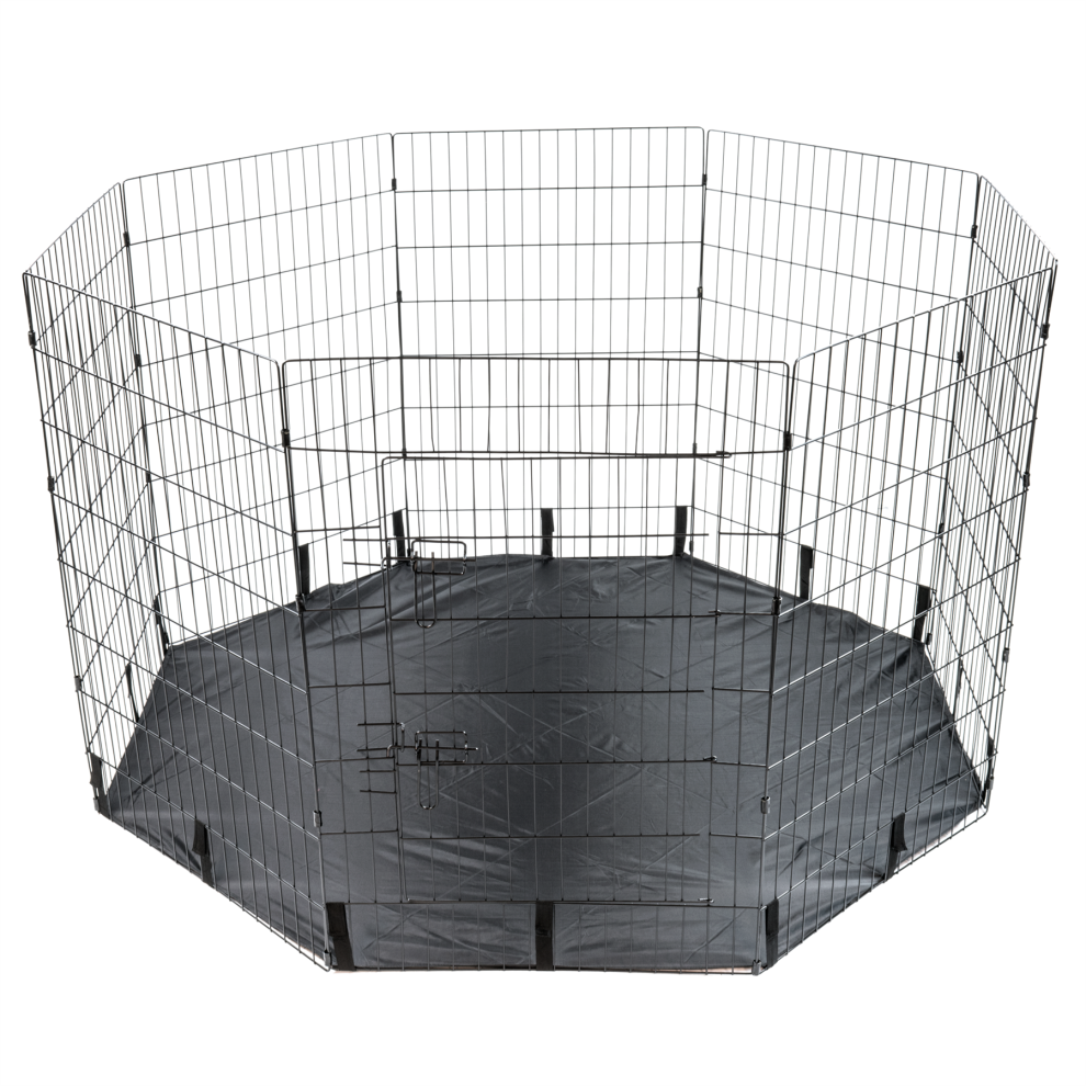 KCT Extra Large Wire Pet Play Pen With Base/Cover for Dogs & Puppies Indoor/Outdoor Enclosure XL