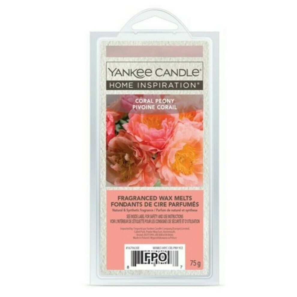 YANKEE CANDLE HOME INSPIRATION FRAGRANCED WAX MELT - Coral Peony