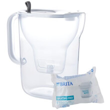 BRITA Style XL Water Filter Jug Grey (3.6 Litre) with 1x MAXTRA PRO All-in-1 cartridge - large volume design jug with smart LED-LTI and Flip-Lid