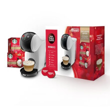 De'Longhi Dolce Gusto EDG226.W Genio S Pod Coffee Machine, Toffee Nut Latte Bundle, 0.8L removable water tank, White