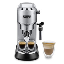 De'Longhi Dedica Style, machine à expresso traditionnelle à pompe, machine à café et à cappuccino, EC685M, argent