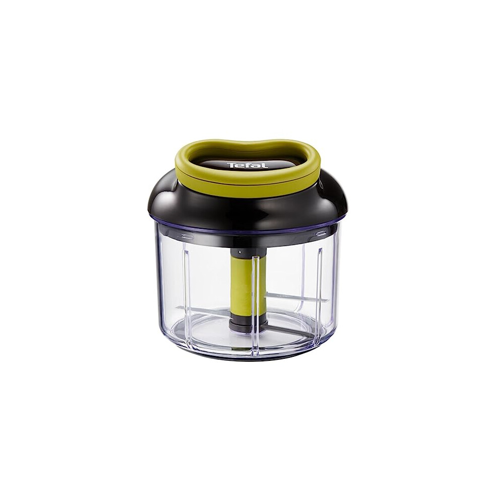 Tefal K1320404 Manual Food Chopper And Mixer With Stainless Steel Blades For Vegetables, Onions, Herbs And Nuts, 5 Second Chopper, Green