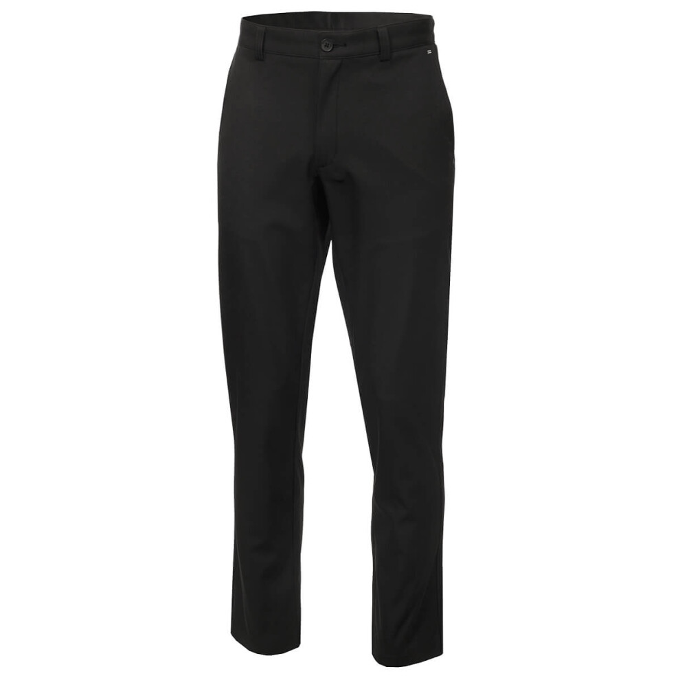 (32R, Black) Calvin Klein Mens Regular Fit Tech Warm Water Repellent Golf Trousers