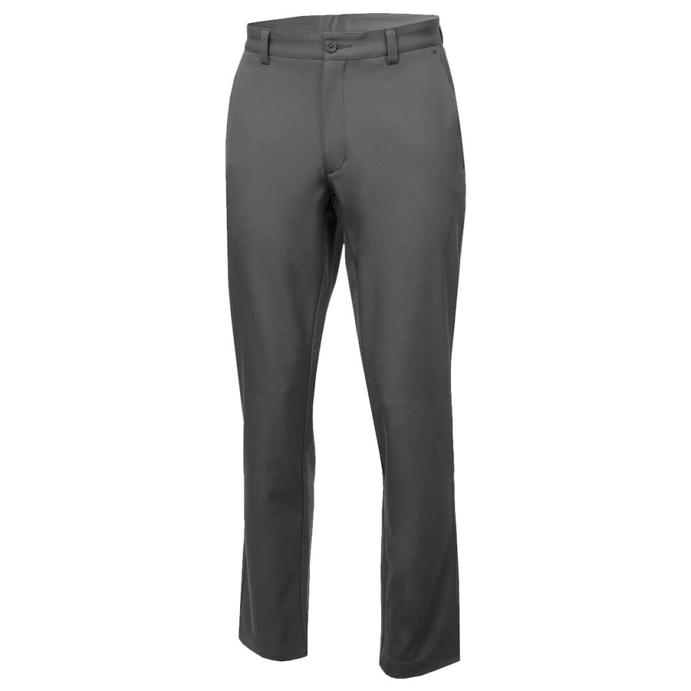 (32R, Metal Grey) Calvin Klein Mens Regular Fit Tech Warm Water Repellent Golf Trousers