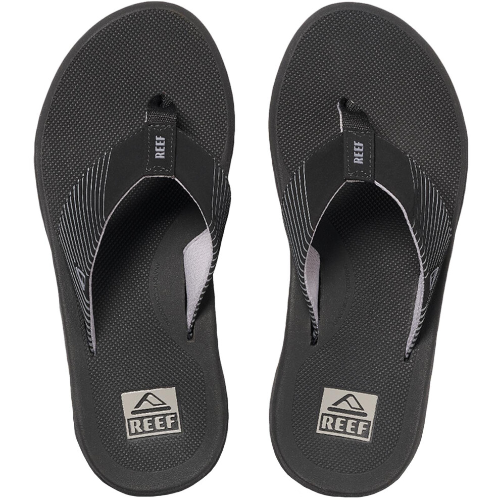 (7 UK, Black) Reef Mens Phantom II Casual Summer Beach Holiday Slip On Flip Flops Sandals