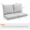 Outsunny Outsunny 2 Seater Outdoor Seat Cushion with Back, for Garden, Light Grey 2