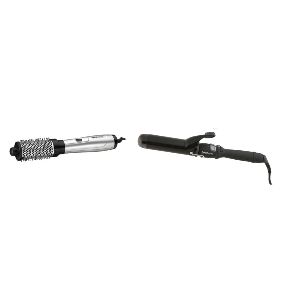 Babyliss Pro Ionic Hot Air Styler Brush 34mm and Dial-A-Heat Tong 38mm