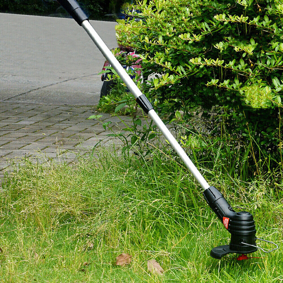 Electric Cordless Grass Trimmer Garden Weed Strimmer Cutter Rechargeable Tool UK