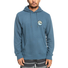 (S, Bering Sea) Quiksilver Mens Bubble Stamp Pullover Hooded Sweatshirt Jumper Hoody Hoodie