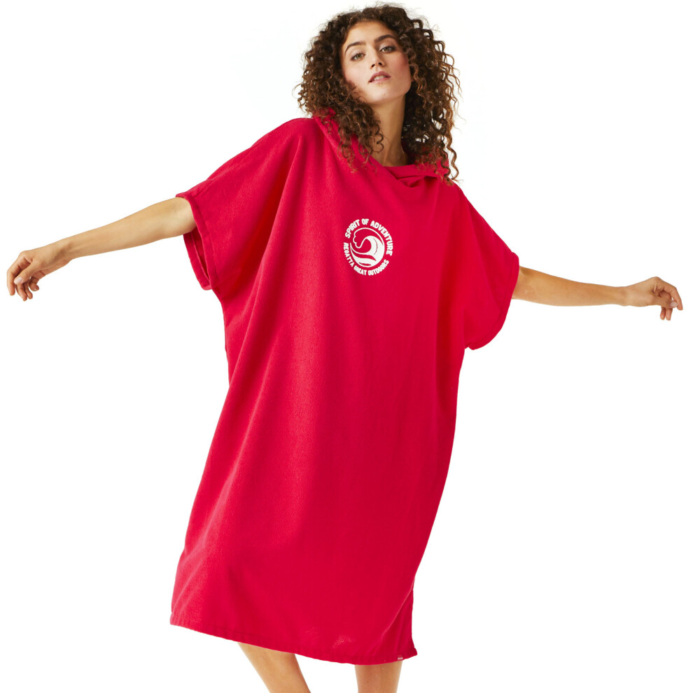 (S/M, Pink Potion) Regatta Adults Hooded Outdoor Surf Surfing Beach Swimming Towel Poncho