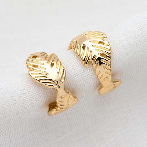 10pcs Leaf Ear Cuffs, Plated Brass Earcuff Earring (GB-2114) 2