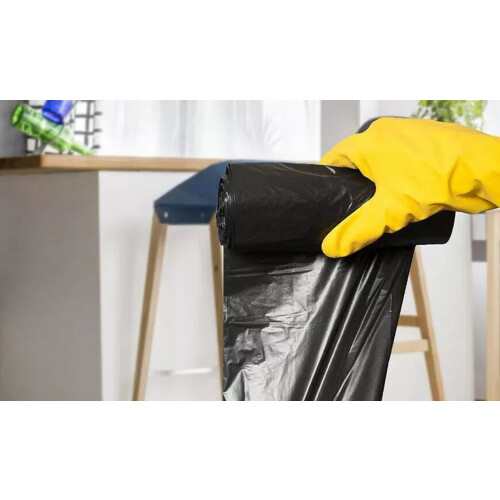12 Heavy Duty Black Refuse Sacks Bin Liners Household General Waste 2