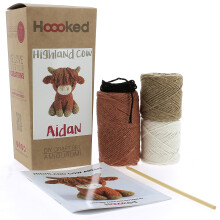 Hoooked Amigurumi DIY Kit W/Eco Barbante Yarn-Highland Cow Aiden PAK352