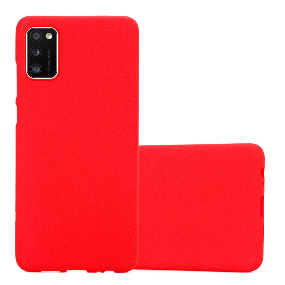(FROST RED) Cadorabo Case for Samsung Galaxy A41 Cover Matt Protection TPU Silicone Gel Back case-image-OPC-P8RN6CH-NEW