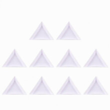 10Pcs Nail Jewelry Storage Trays Jewelry Display Trays Triangle Plate for Nail Jewelry Beads Organizer Rhinestone Diamond