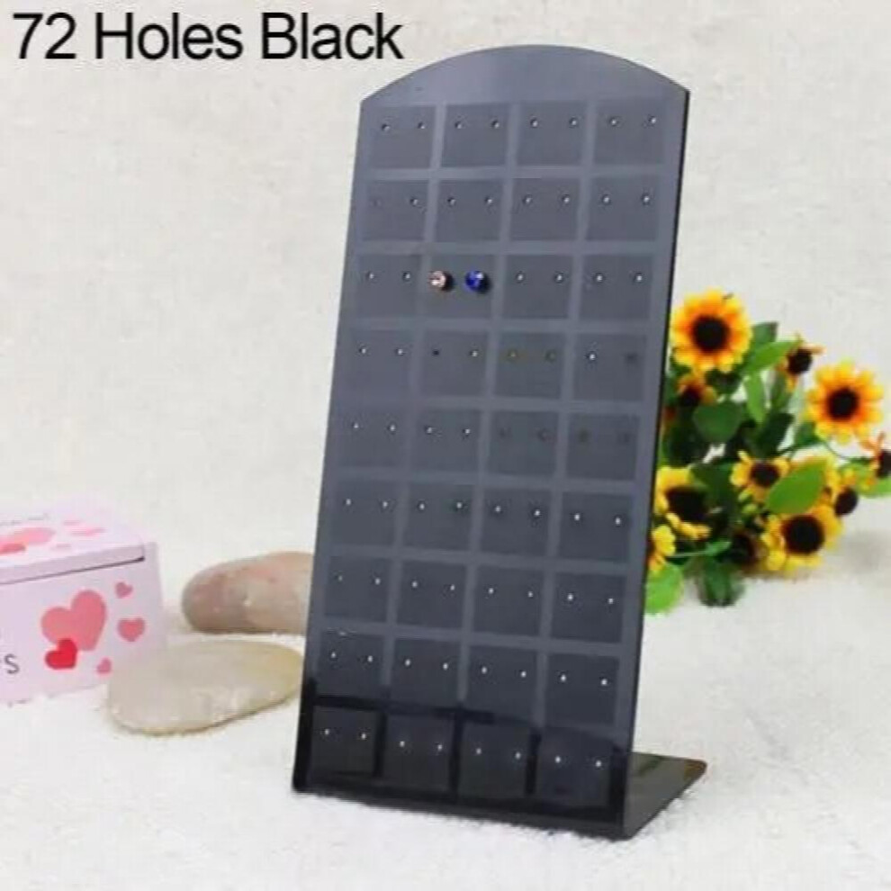 24/48/72 Earrings Holder Jewelry Showcase Holes Plastic Jewelry Earrings Organizer Holder Display Stand Rack Ear Studs Holder