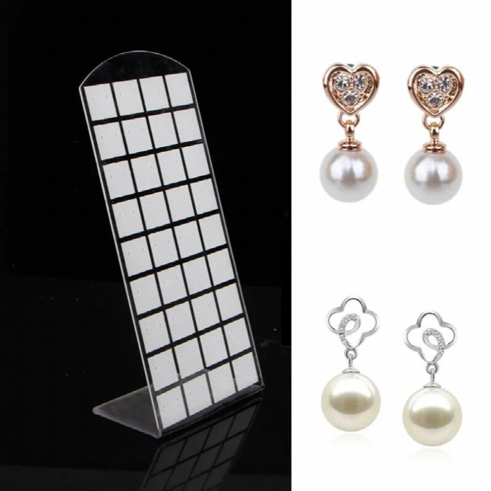 Women's 72 Holes Earring Holder Earrings Ear Studs Jewelry Show Plastic Display Rack Stand Organizer Holder Showcase For