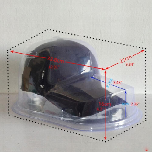 X7JB Double-layer Material Holder Transparent Baseball Display Box Dust-proof Hat Storage Plastic Protector 1