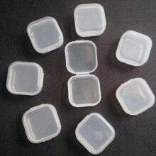 20Pcs Square Mini Clear Plastic Storage Containers Box with Lids for Small Items