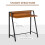 Homcom HOMCOM 2-Tier Storage Computer Workstation with Shelf, Metal Frame Walnut 2