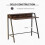 Homcom HOMCOM 2-Tier Storage Computer Workstation Metal Frame Rustic Brown 84cm 4