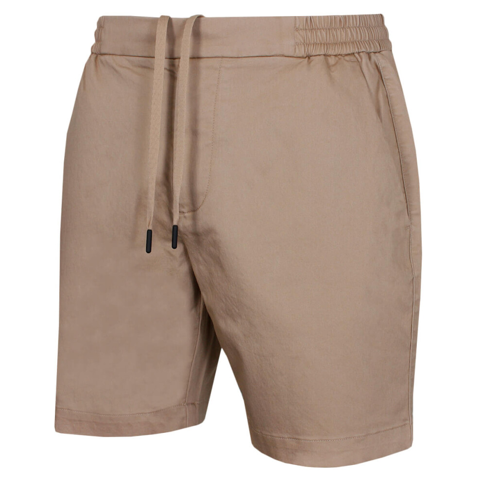 (34" Waist, Khaki) Calvin Klein Mens CK Comfy Hybrid Stretch Cotton Golf Shorts