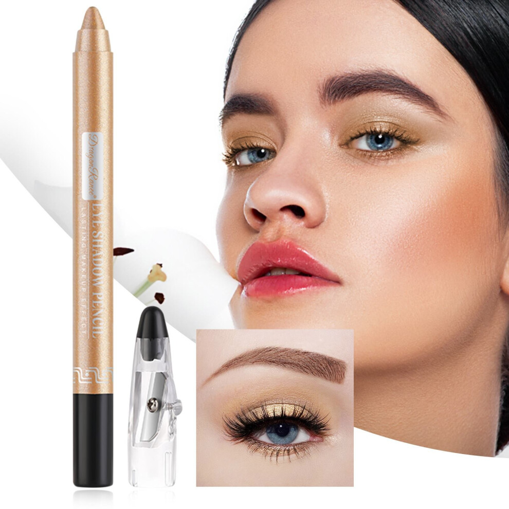 Skesrjtop (Pearlescent Almond) Eye Shadow Pen Eyeliner Pen Shadow Lying Silkworm Pen Three In One