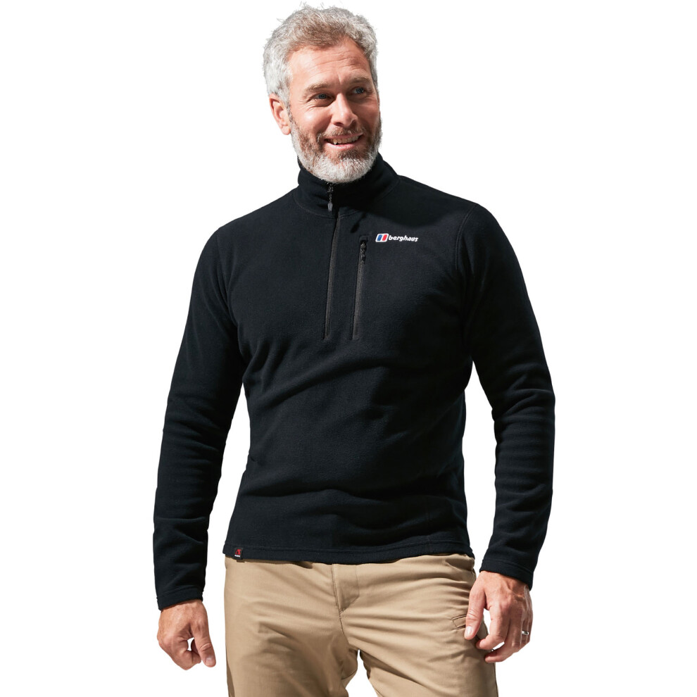 (XXL, Black/Black) Berghaus Mens Prism Micro Half Zip Warm Winter Pullover Fleece Top Jumper