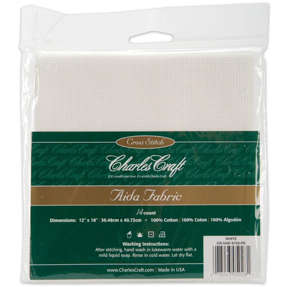 Charles Craft Gold Standard Aida 14 Count 12"X18"-White CR5440-6750