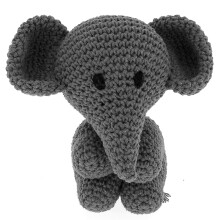 Hoooked Amigurumi DIY Kit W/Eco Barbante Yarn-Elephant Mo Lava PAK10360