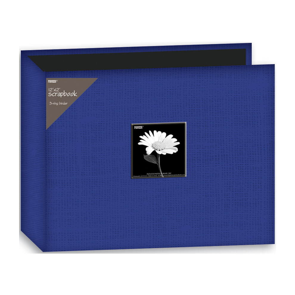 Pioneer 3-Ring Fabric Album 12"X12"-Blue T12CBF-BL