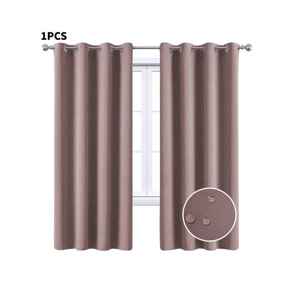 (Khaki) Insulated Curtains Blackout Curtain Bedroom Living Room Solid Color Curtain