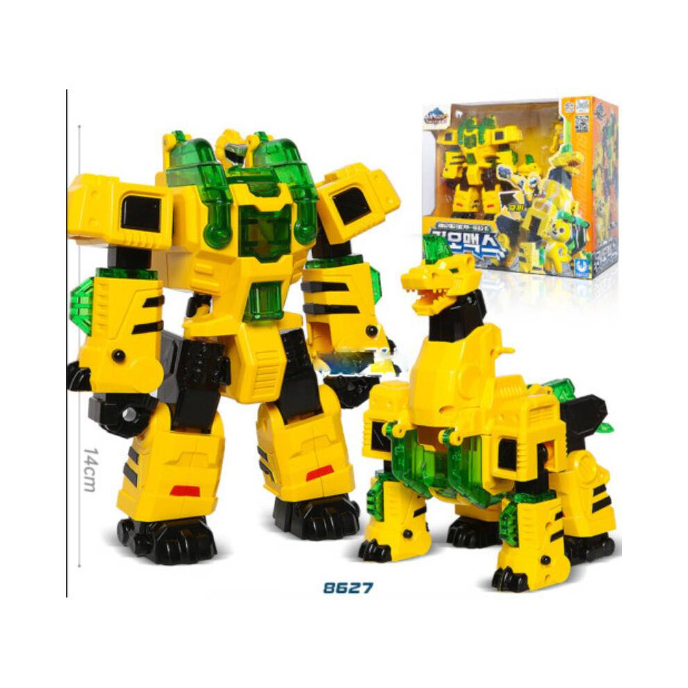 (Yellow) Super Miniforce Dino 2 Mecha Set Mini Figure Robotbolt Toys Gift