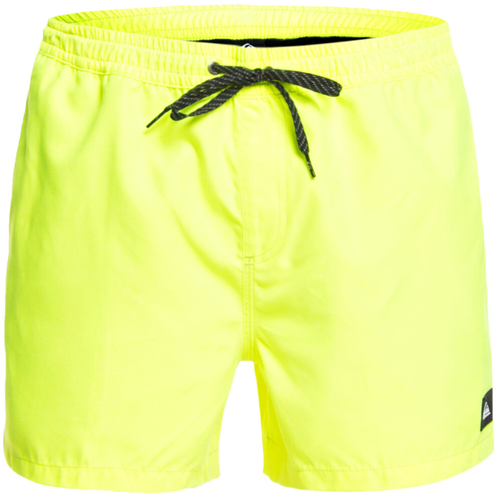 (S, Yellow) Quiksilver Mens Everyday 15" Elasticated Summer Beach Pool Swimming Swim Shorts-image-OPC-PB68BXW-NEW